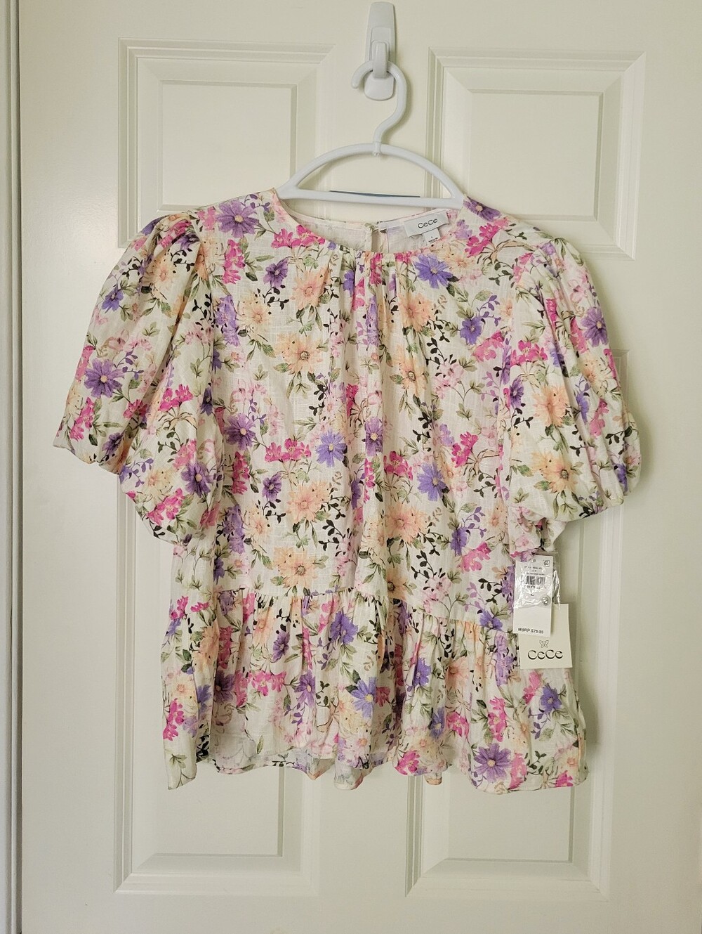 NWT Linen Floral Matching Set